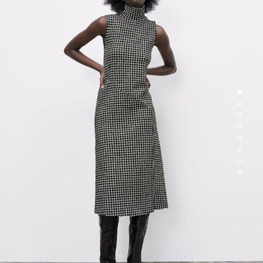 Zara gingham knit dress